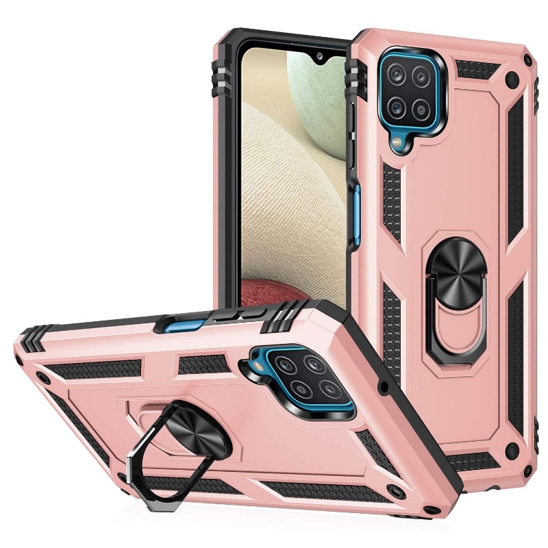 Samsung Galaxy A12 - Ring Armor RoseGold